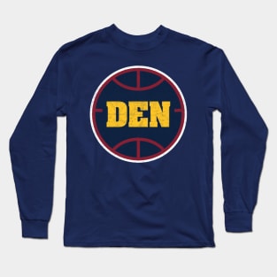 Denver Vintage Basketball Long Sleeve T-Shirt